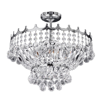Searchlight Versailles Semi-Flush Ceiling Light - Chrome