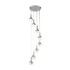 Searchlight Wave Teardrop 8 Light LED Cascade Ceiling Pendant Light - Chrome