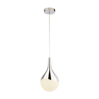 Searchlight Wave Teardrop LED Ceiling Pendant Light - Chrome