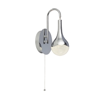 Searchlight Wave Teardrop LED Wall Light - Chrome