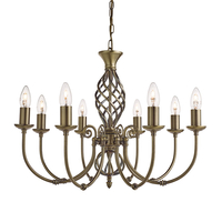 Searchlight Zanzibar 8 Light Chandelier - Antique Brass