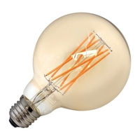 Tagra 6W Very Warm White Dimmable LED Decorative Filament 95mm Globe Bulb - Screw Cap