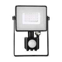 V-Tac 30W Cool White Samsung Chip LED Floodlight with PIR Sensor - Black