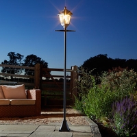 Victoriana 365 Solar LED Lamp Post - Black