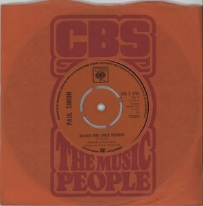 Paul Simon Mother And Child Reunion - 4prong 1972 UK 7" vinyl CBSS7793