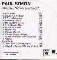 Paul Simon The Paul Simon Songbook 2004 UK CD-R acetate CD-R