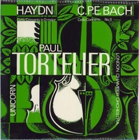 Paul Tortelier C.P.E. Bach: Cello Concerto In A Major Wq. 172 / Haydn: Cello Concerto In D Op. 101 1970 UK vinyl LP UNS207