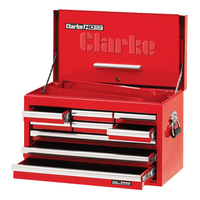 Clarke Clarke CBB209DF 26” 9 Drawer Tool Chest with Front Cover - Red