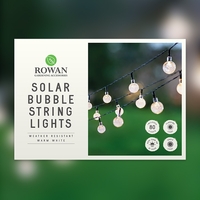 Solar Bubble String Lights - Warm White