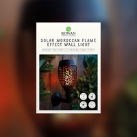 Solar Moroccan Flame Effect Wall Light - Rowan