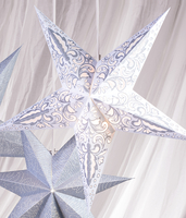5 Point Dotty Floral Star Decoration