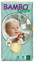 Bambo Nature Disposable Nappies - Midi - Size 3 - Jumbo Pack of 66