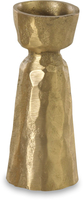 Jahi Brushed Gold Brass Candlestick - Small