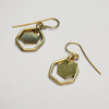 Made Brass Double Hexagon Drop Earrings