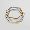 Made Brass Hexagon Bangles - Set of 3
