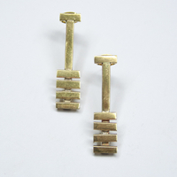 Made Brass Inca Stud Earrings