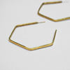Made Brass Large Hexagon Hoops