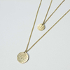 Made Hammered Double Moon Drop Necklace