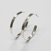 Made Silver Hammered Hoop Earrings