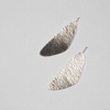 Made Silver Irregular Hammered Flat Lay Earrings