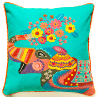 Mahima Embroidered Elephant Cushion Cover