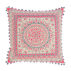 Mandala Cushion Cover with Pom Poms - 40cm x 40cm
