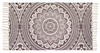 Maroon Mandala Print Recycled Cotton Rug - 70 x 120cm