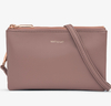 Matt & Nat Triplet Vegan Crossbody Bag - Mahogany