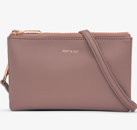 Matt & Nat Triplet Vegan Crossbody Bag - Mahogany