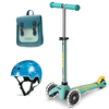 Micro Eco Mini Deluxe Scooter & Helmet - Mint with Aqua & Teal Satchel