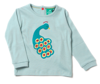 Midnight Peacock Applique T-Shirt