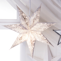 Mini 7 Point Dotty Floral Star Decoration