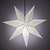 Mini 7 Point Silver Crinkle Design Star Hanging Decoration