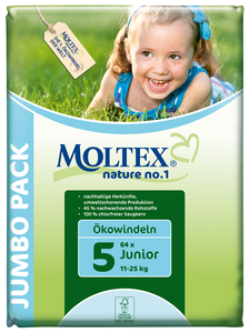 Moltex Nature Disposable Nappies - Junior Jumbo Pack