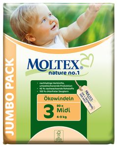 Moltex Nature Disposable Nappies - Midi Jumbo Pack