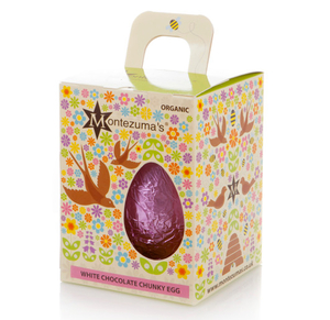 Montezumas Chunky Organic Easter Egg - White Chocolate - 150g