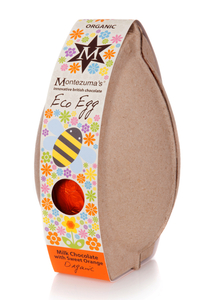 Montezumas Eco Organic Easter Egg - Milk Chocolate with Sweet Orange - 150g