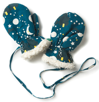 Moon & Stars Sherpa Mittens