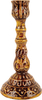 Moulded Metal Ceramic Candle Holder - Sepia
