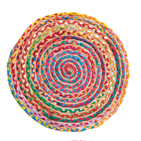Multi Coloured Braided Rug - Small