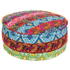 Multi Patch Embroidered Cotton Pouffe