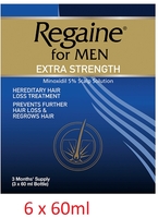 Regaine Extra Strength Solution- Six Months Supply 60ml x 6